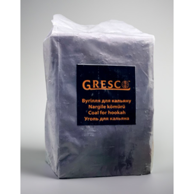 Ореховый уголь Gresco 1кг 25-й кубик без упаковки